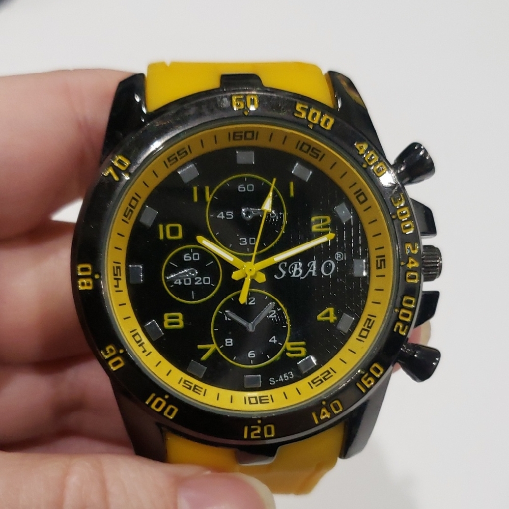 SBAO Chronograph Yellow & Black Watch